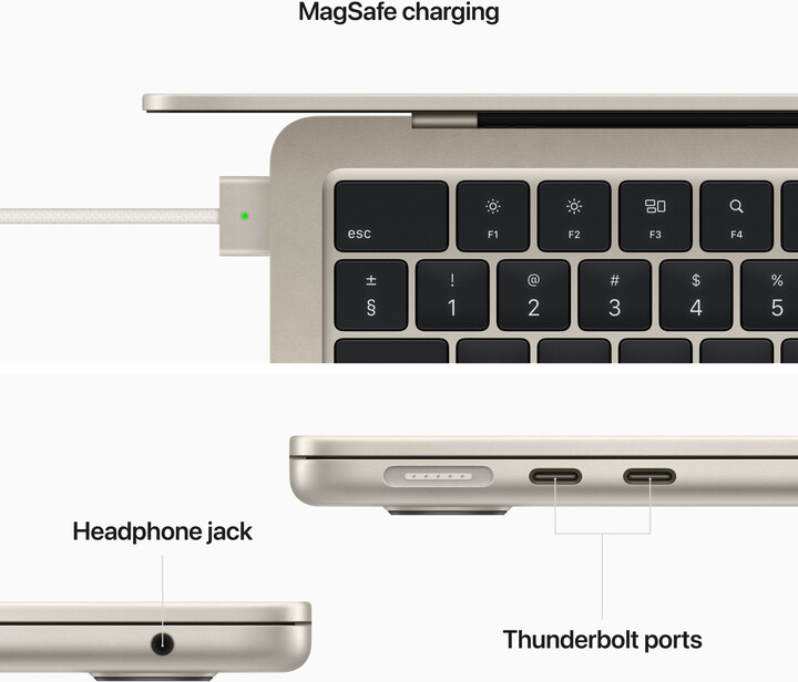 Apple MacBook Air 13, M2 8-core, 16GB, 256GB, 8-core GPU, hvězdně bílá (M2, 2022)_96681149