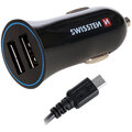 SWISSTEN autonabíječka 2,4A Power s 2x USB + kabel micro USB