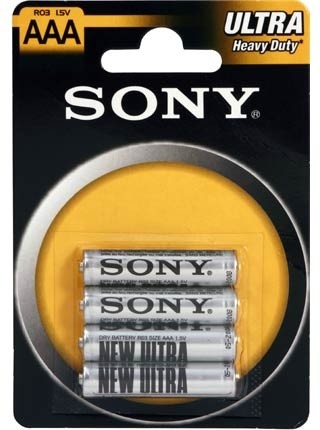 Sony Zinko - chloridové baterie - ULTRA 1,5V - 4 ks v balení - R03/AAA (ULTRA_177405127