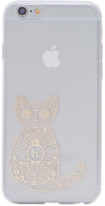 EPICO pružný plastový kryt pro iPhone 6/6S HOCO CAT - transparentní bílá_644453872