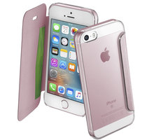 CellularLine Clear Book pouzdro typu kniha pro Apple iPhone 5/5S/SE, průhledné, růžové_1165292075