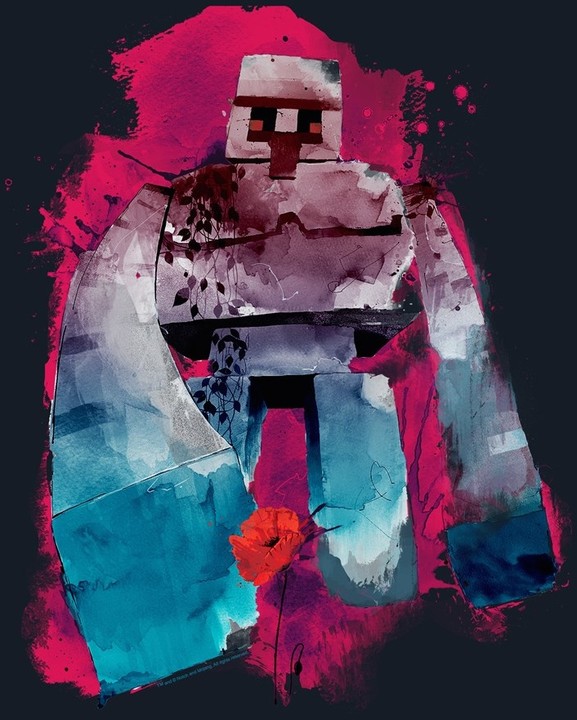 Tričko Minecraft Iron Golem, dětské (M)_1235999988