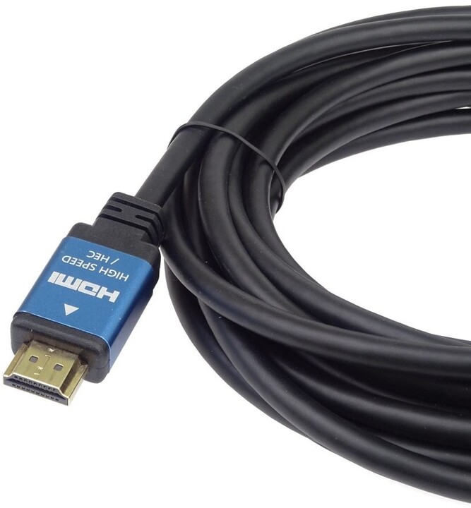 PremiumCord kabel HDMI 2.0b, M/M, 4Kx2K@60Hz, High Speed + Ethernet, zlacené konektory, 1m, černá_695485488