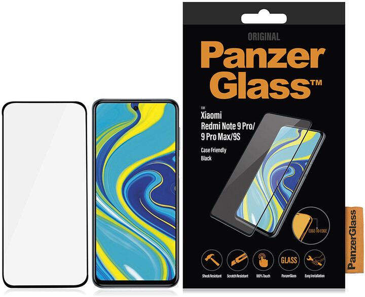 PanzerGlass Edge-to-Edge pro Xiaomi Redmi Note 9 Pro/9 Pro Max/9S, černé_455832555