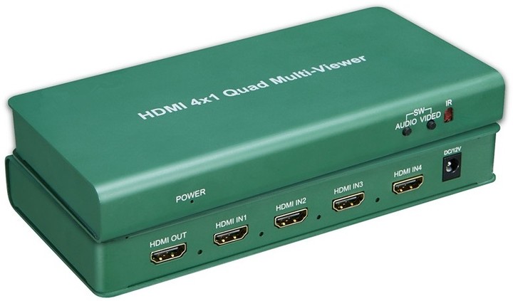 PremiumCord HDMI 4 vstupy - 1 výstup, multi zobrazovací systém_564148186