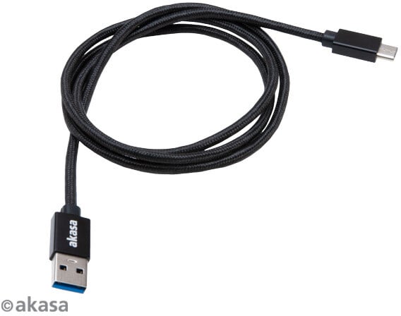 Akasa kabel USB-C 3.1 - USB-A 3.1, M/M, 1m, černá_1943180890