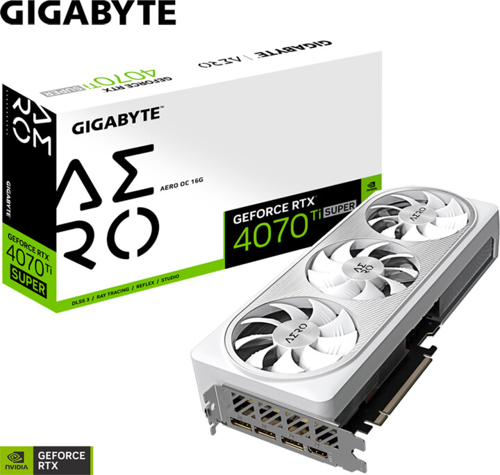 GIGABYTE GeForce RTX 4070 Ti SUPER AERO OC 16G, 16GB GDDR6X_90601774