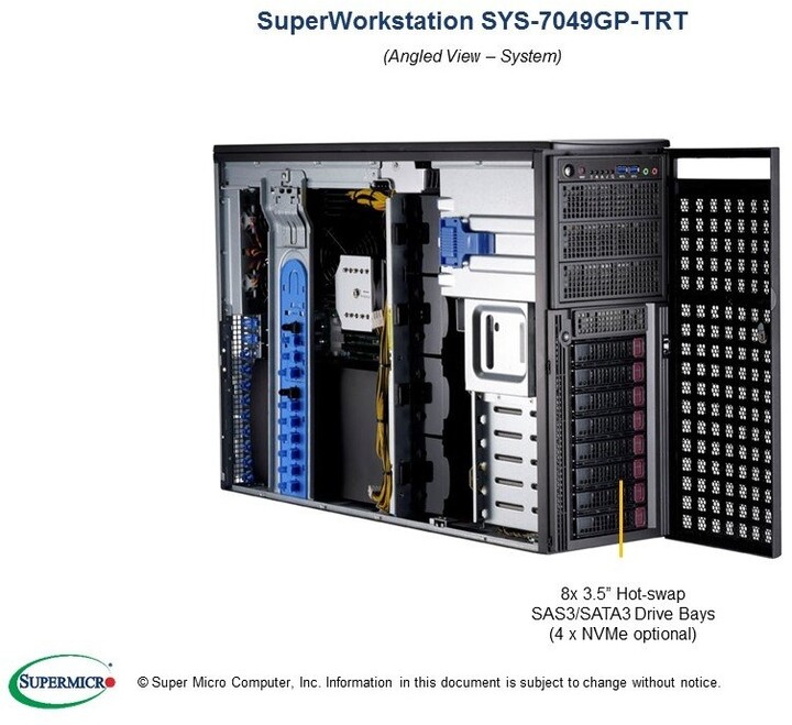 SuperMicro 7049GP-TRT Workstation /2xLGA3647/iC621/DDR4/HS/2x2200W