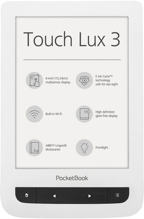 PocketBook 626 Touch Lux 3, 6&quot; E-ink, bílá_1046901524