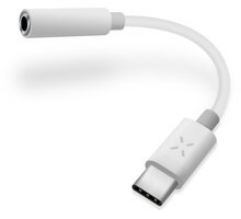 FIXED redukce pro připojení sluchátek z USB-C na 3,5mm jack s DAC chipem, bílá_2111697262