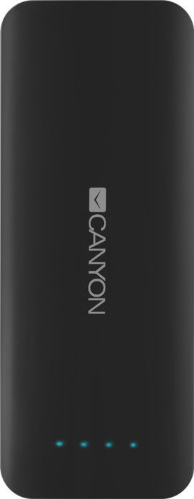 Canyon powerbanka 15600 mAh, micro USB input 5V/2A, USB output 5V/2,4A (max.), tmavě šedá_1633300014