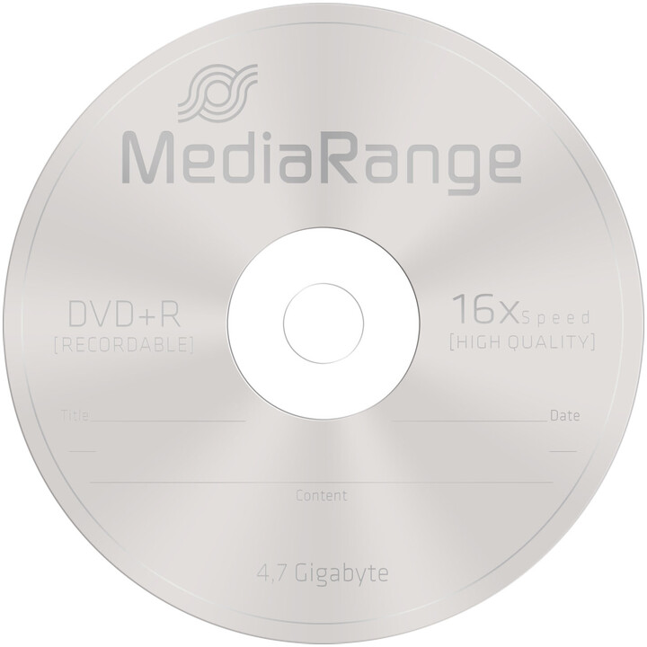 MediaRange DVD+R 4,7GB 16x, Slimcase 5ks_170288285