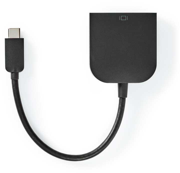 Nedis adaptér USB-C - DVI-D 24+1 (M/F), 1080p, 20cm, černá_2019250130