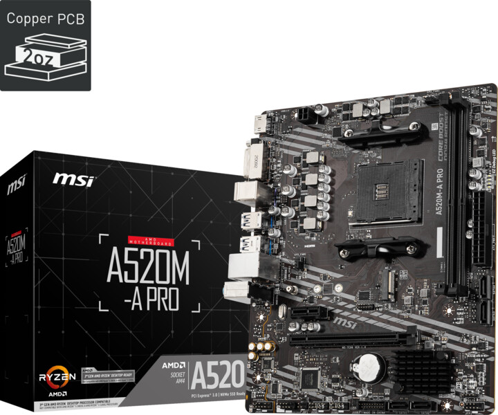 MSI A520M-A PRO - AMD A520_55511263