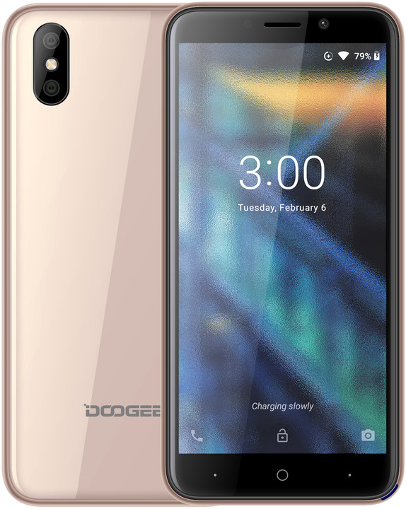 DOOGEE X50L, 1GB/16GB, Dual SIM, zlatá_1432415517