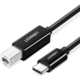 UGREEN kabel USB-C - USB-B (pro tiskárny), 2m, černá