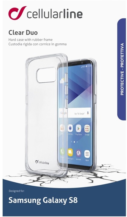 CellularLine CLEAR DUO zadní čirý kryt s ochranným rámečkem pro Samsung Galaxy S8_268952423