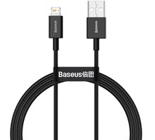 BASEUS kabel Superior Series USB-A - Lightning, rychlonabíjecí, 2.4A, 1m, černá_35244633