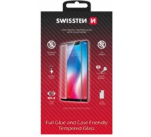 SWISSTEN ochranné sklo pro iPhone 12/12 Pro, case friendly, černá