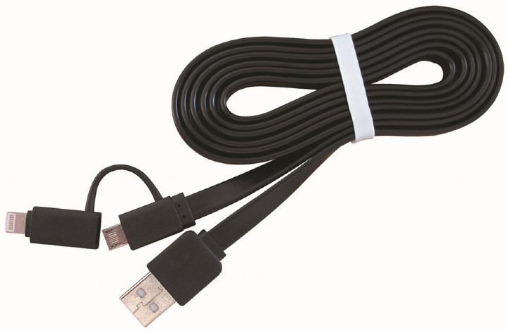 Gembird CABLEXPERT kabel USB COMBO, MicroUSB + lightning, 1m, černá_1876716122