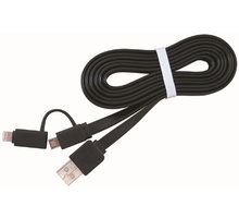 Gembird CABLEXPERT kabel USB COMBO, MicroUSB + lightning, 1m, černá_1876716122