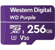 WD Micro SDXC Purple 256GB 100 MB/s UHS-I U3 Poukaz 200 Kč na nákup na Mall.cz + O2 TV HBO a Sport Pack na dva měsíce