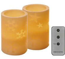 Emos LED dekorace – vosková svíčka, 12,5 cm, 2x AA, vintage, 2 ks, ovladač, časovač_2120215666