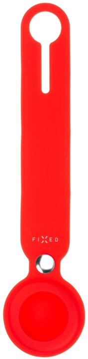 FIXED silikonové pouzdro s popruhem Silky pro Apple AirTag, červená_1567449230