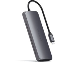 Satechi Aluminium USB-C Hybrid Multiport adapter, SSD Enclosure, HDMI 4K, 2 x USB-A 3.1 Gen 2, šedá_1401523146