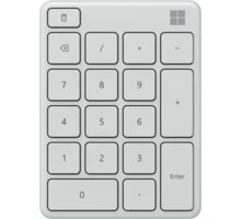 Microsoft numerická klávesnice, bílá Poukaz 200 Kč na nákup na Mall.cz + O2 TV HBO a Sport Pack na dva měsíce