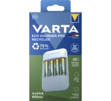 VARTA nabíječka Eco Charger Pro Recycled, včetně 4xAAA 800 mAh Recycled 57683101131