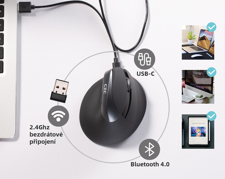 CZC.Office Kite One, ergonomická, bezdrátová, tichá_708107463