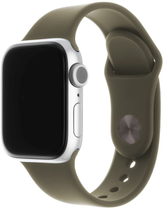 FIXED silikonový řemínek pro Apple Watch 42/44/45/49mm, 2 velikosti, olivová_1092822308