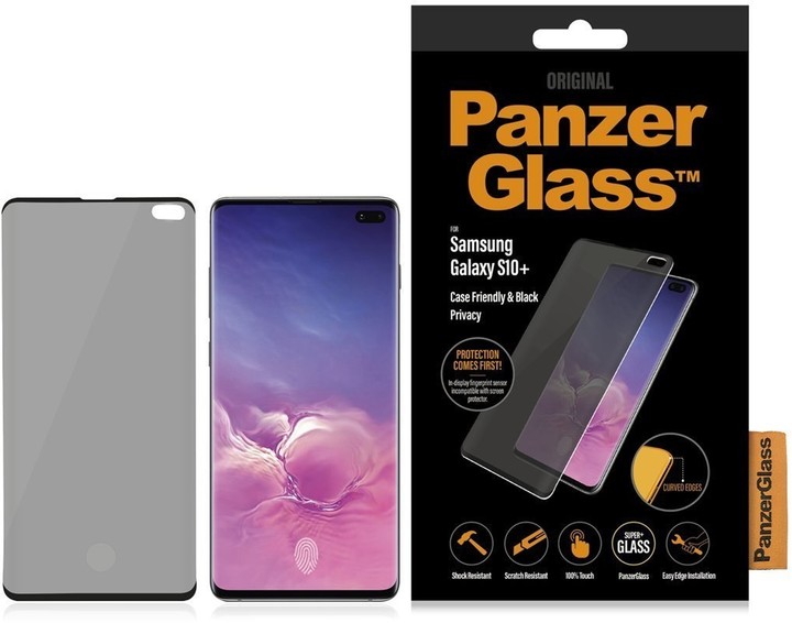PanzerGlass Premium Privacy pro Samsung Galaxy S10+, černá_354066486