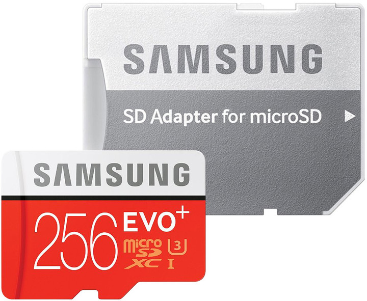 Samsung Micro SDXC EVO+ 256GB UHS-I U3 + SD adaptér_1906984846