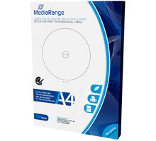 MEDIARANGE CD/DVD/Blu-ray High-Glossy etikety 15mm - 118mm 50 listů(100 etiket)/BAL MRINK132
