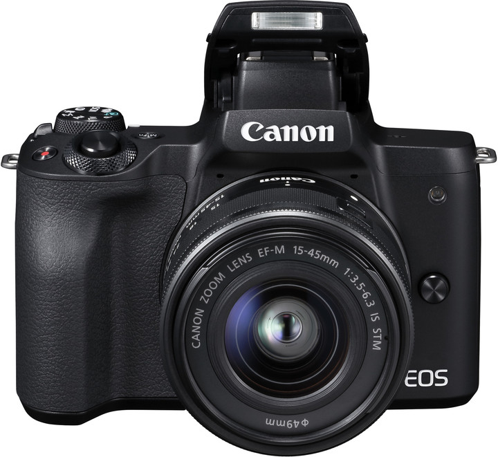 Canon EOS M50, černá + EF-M 15-45mm IS STM + SB130 + karta 16GB_294245182