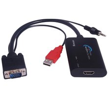 PremiumCord konvertor VGA+audio na HDMI khcon-04