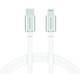 SWISSTEN textilní datový kabel USB-C - Lightning, 1,2m, stříbrný_1744542110
