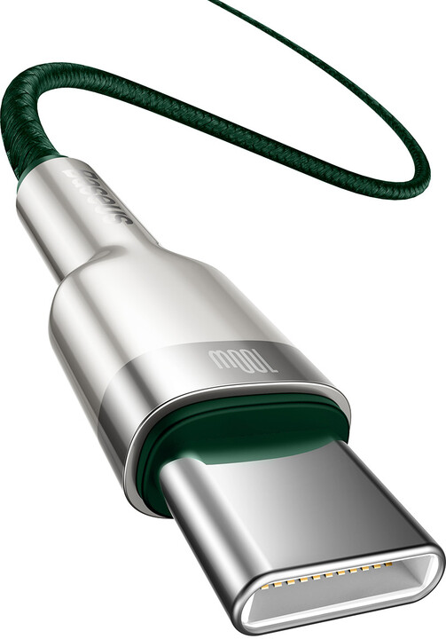 BASEUS kabel Cafule USB-C - USB-C, nabíjecí, datový, 100W, 1m, zelená_1913841273