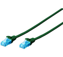 Digitus Ecoline Patch Cable, UTP, CAT 5e, AWG 26/7, zelený, 10m DK-1512-100/G