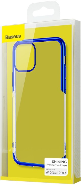 BASEUS Shining Series gelový ochranný kryt pro Apple iPhone 11 Pro Max, modrá_1641204633