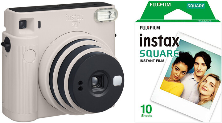 Fujifilm Instax Square SQ1, bílá + film 1x10