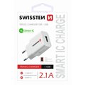 SWISSTEN travel charger smart IC with 1x USB 2,1A Power, bílá_673807435