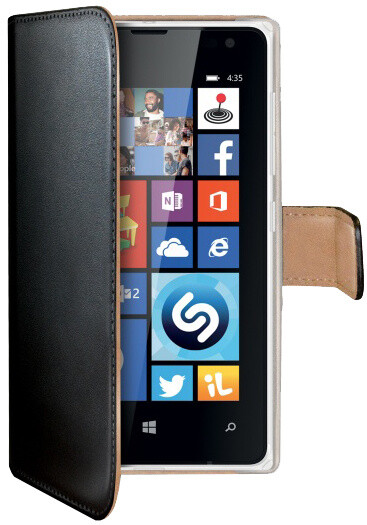 CELLY Wally pouzdro pro Microsoft Lumia 435, PU kůže, černá_399389068