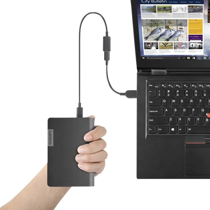 Lenovo Powerbanka pro notebook, USB-C, 14000 mAh, černá_320541310