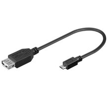 PremiumCord USB redukce USB A/female - Micro USB/male, kabel 20cm_720781099