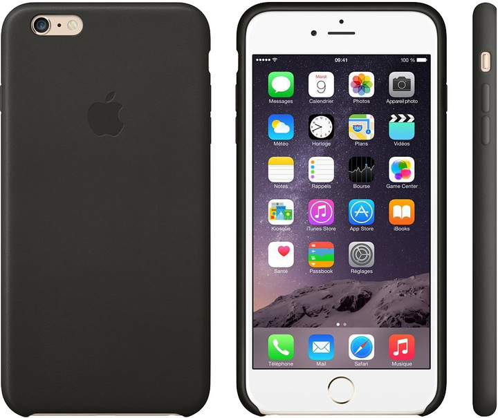 Apple Leather Case pouzdro pro iPhone 6 Plus, černá_2024769252
