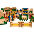 Stavebnice EkoToys - Dřevěné kostky, barevné, 210 ks_389304410