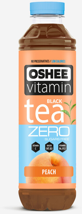 Oshee Zero, ledový čaj, vitamínový, černý, 555ml_1387971339